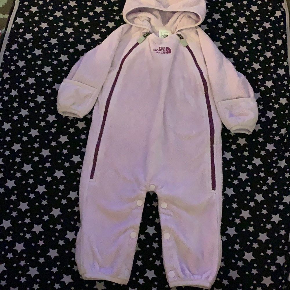 North face 3-6 month lavender cozy outfit